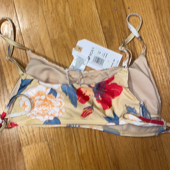 Roxy Riding Moon Athletic Triangle Bikini Top Size Large NWT - Picture 4 of 6